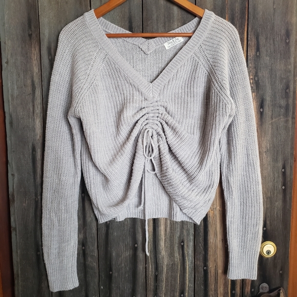Jolie Sweaters - Jolie & Joy drawstring chunky knit sweater